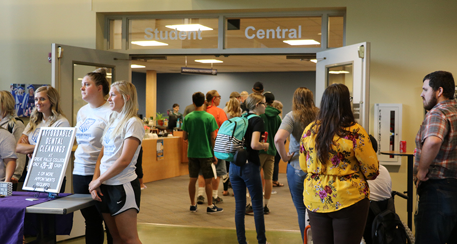 Students in Student Central attending Opening Day 2019